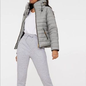 PLT Gray Puffer Jacker.